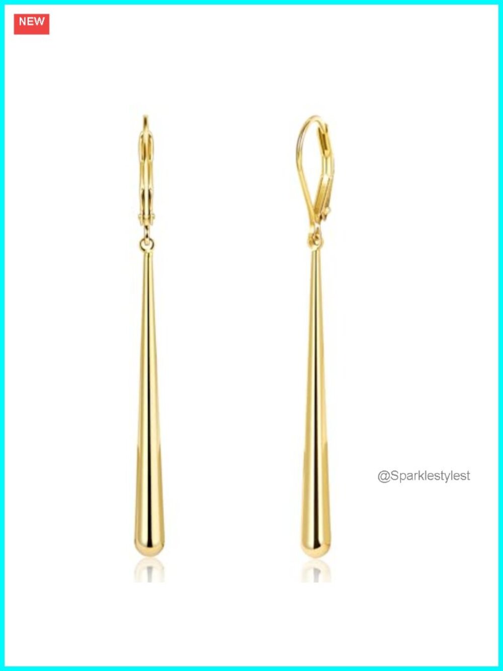 Handmade Sterling Silver Leverback Dangle Drop Earrings for Women Hypoallergenic